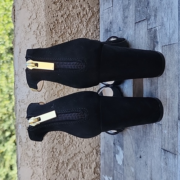 Liliana Black Suede Heels - Picture 2 of 4